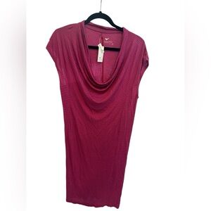stem Raspberry Cowl Neck Mini Dress NET